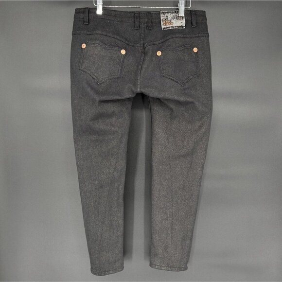 Apple Bottoms Women's Low-Rise Black Denim Jeans Size 12 Y2k Skinny - Picture 2 of 10